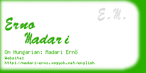 erno madari business card