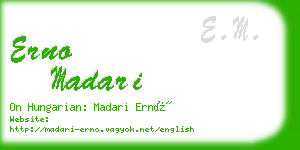 erno madari business card